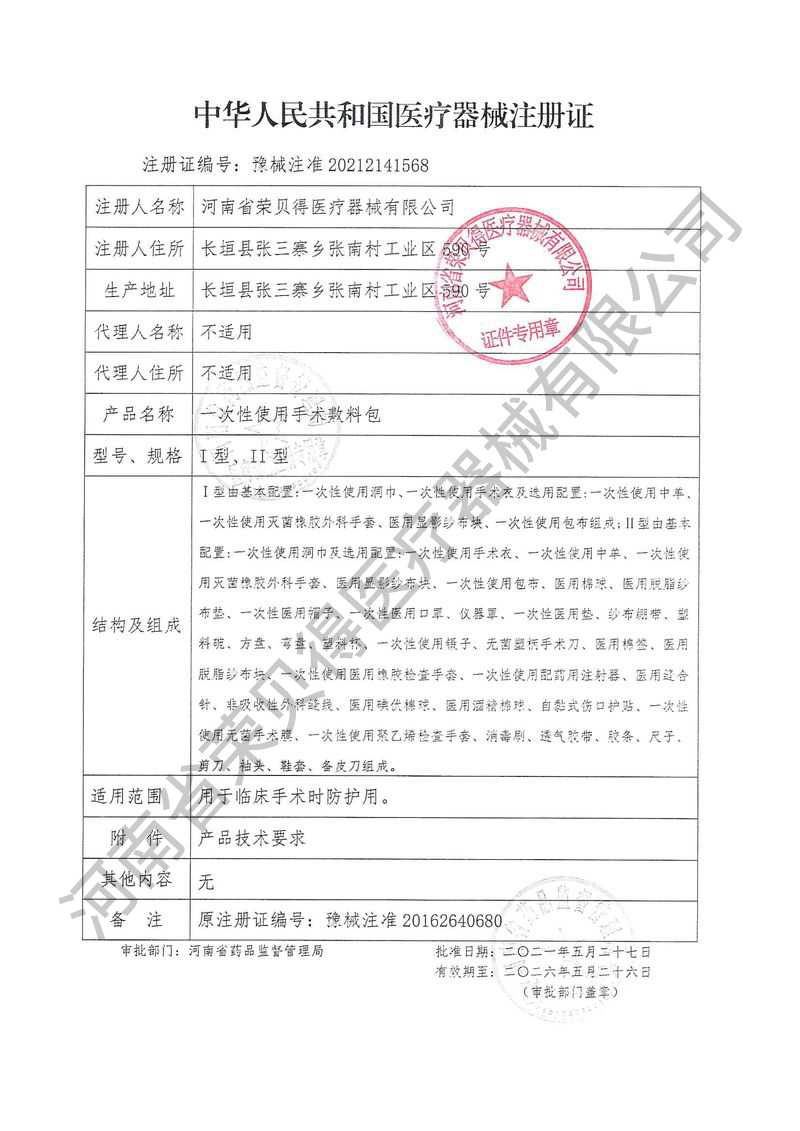 產(chǎn)品證件